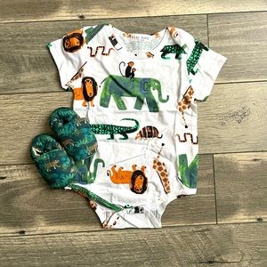 *BRAND NEW* Jungle Animal Print Romper WITH shoes.